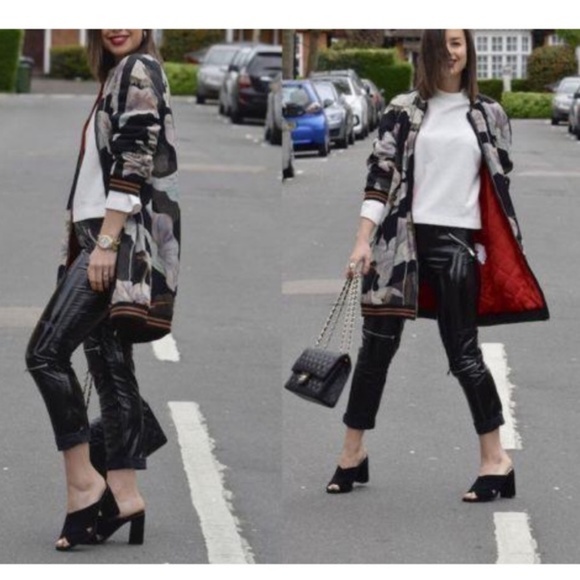 ZARA- premium studio floral crane bomber jacket - Picture 6 of 7